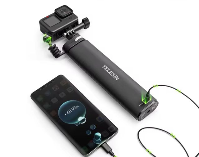 Selfis TELESIN 10.000 Mhz de bateria.