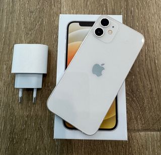 iPhone 12 mini 64GB blanco + cargador
