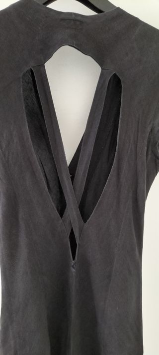Vestido italiano de lino negro María Guardio