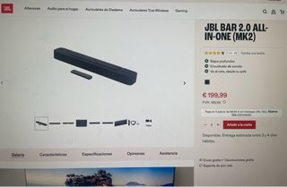 Barra de sonido JBL Bar 2.0 All-in-One (MK2)