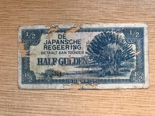 Billete 1/2 Gulden año 1942 Indias Holandesas