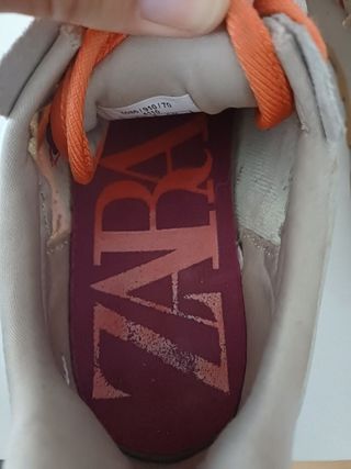 Zapatillas Zara beige & naranja talla 39