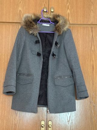 Trenca gris Easy Wear con capucha talla S