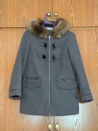 Trenca gris Easy Wear con capucha talla S