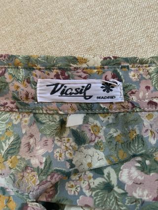 Camisa vintage flores mujer L