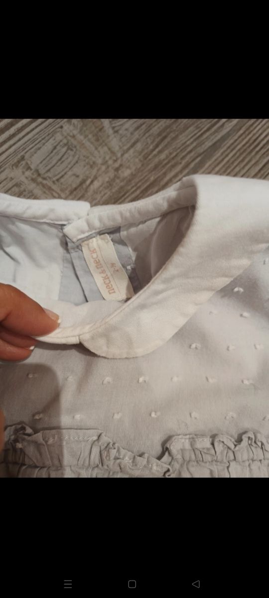 Vestido plumeti cuello bebé 2-3 años