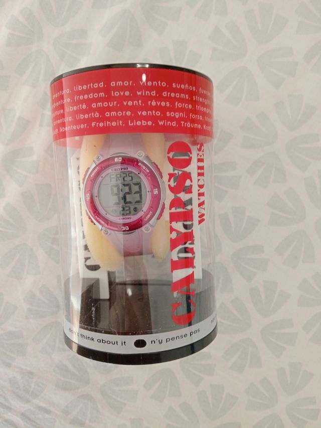 Reloj Calypso rosa y rojo