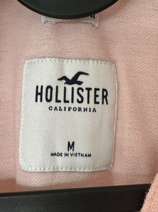 Polo Hollister Rosa Manga Corta