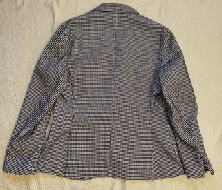 Giacca uomo a scacchi blu e bianca