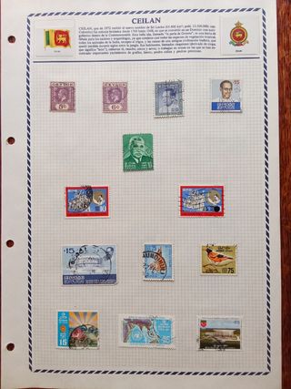 Sellos CEILAN (Sri Lanka) - 13 sellos
