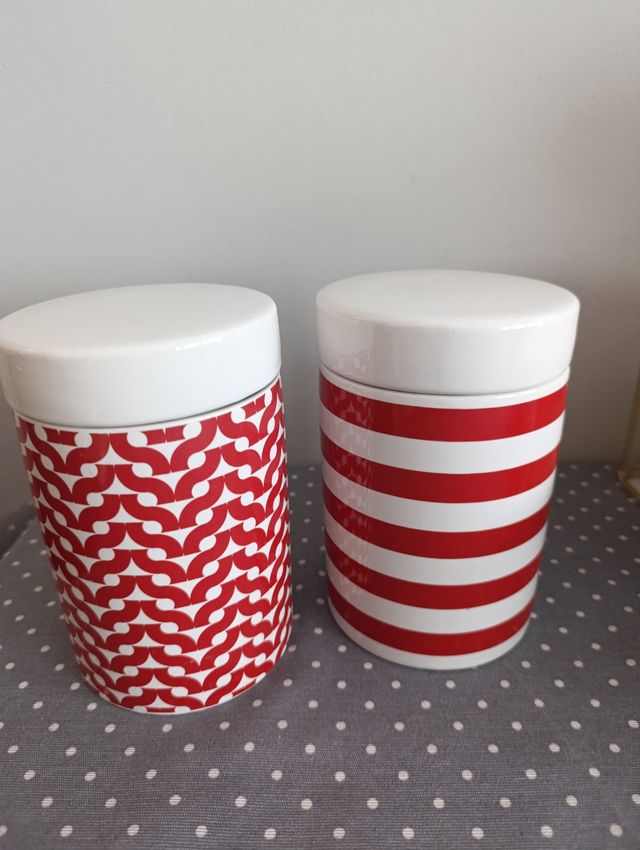 Lote 2 Botes de cocina de porcelana