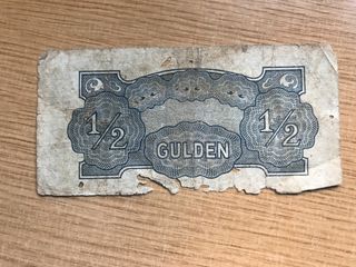 Billete de 1/2 Gulden año 1942 Indias Holandesas