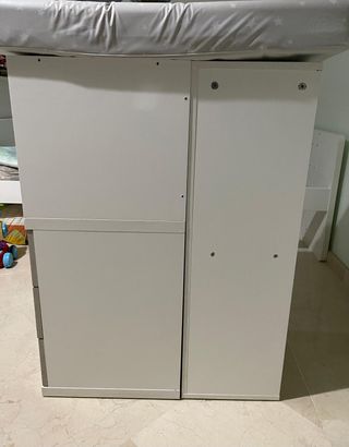 Mueble cuna + cambiador + convertible en cama