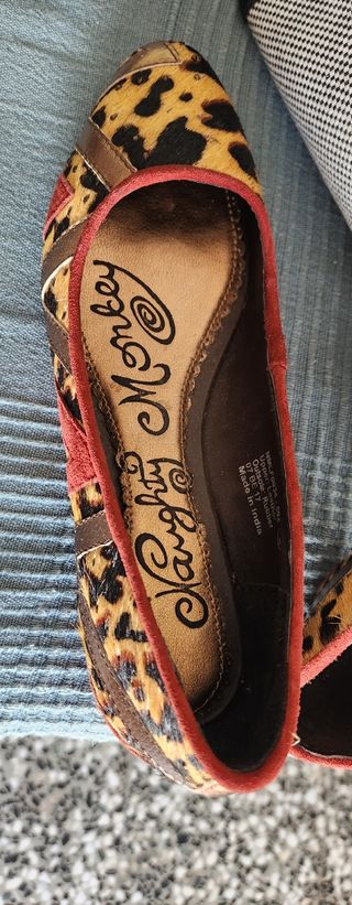 Zapato, manoletina  piel leopardo, nuevos.
