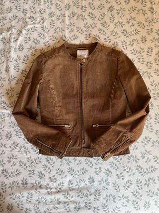 Cazadora piel Mango S