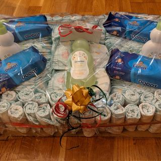 Tarta pañales bebé