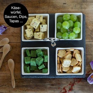 Set aperitivos 4 piezas pizarra