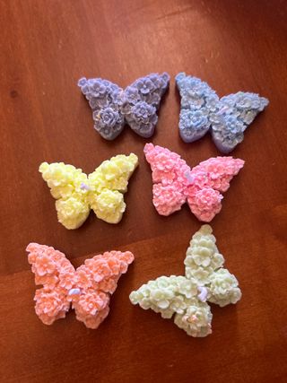 6 Candele Farfalle Colorate