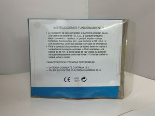 CONVERTIDOR DE  VOLTAJE 220V 12V