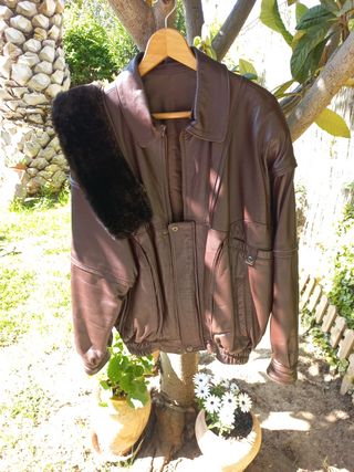 Cazadora vintage caballero marrón