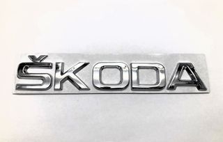 EMBLEMA LOGO TRASERO CROMADO LETRAS SKODA 2651.1