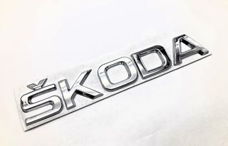 EMBLEMA LOGO TRASERO CROMADO LETRAS SKODA 2651.1