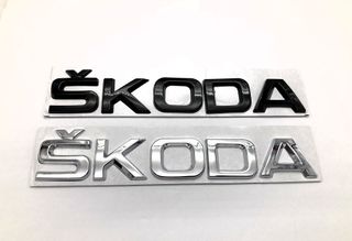 EMBLEMA LOGO TRASERO CROMADO LETRAS SKODA 2651.1