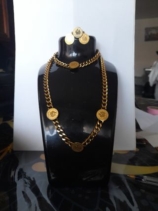 Conjunto collar cadena anillo pendiente 