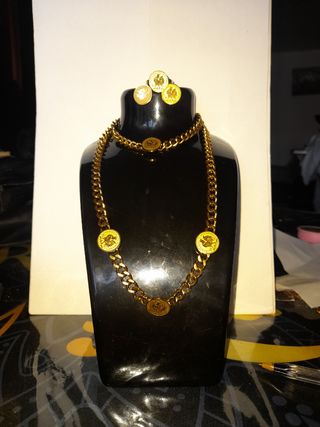 Conjunto collar cadena anillo pendiente 