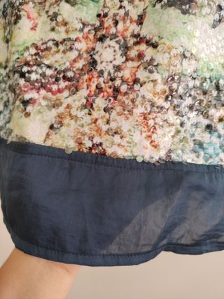Blusa lentejuelas multicolor