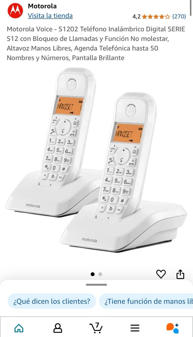 Teléfono inalámbrico Motorola S1202