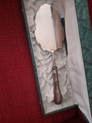 Pala de postre alpaca dorada