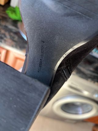 Botines negros tacón alto con plataforma,