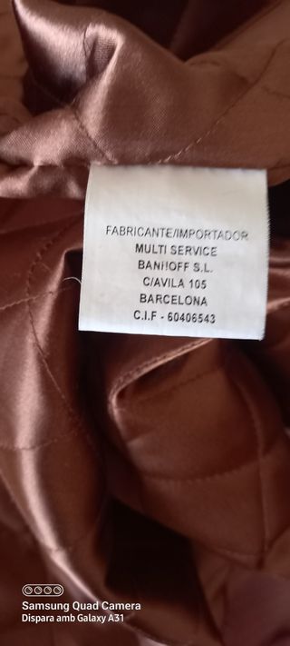 Chaqueta piel marrón hombre