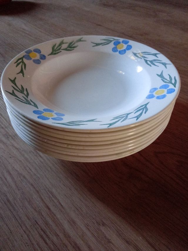 Ser 9 Platos Ceramica