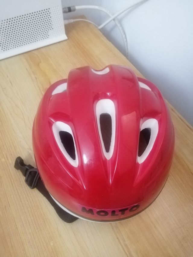 Casco bici niña rojo Molto