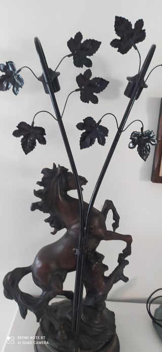 Lámpara mesa caballo - Lámpara de metal