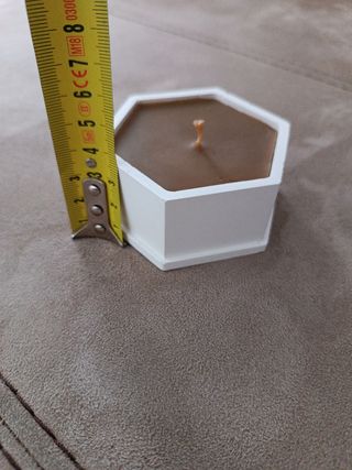 Vela de cera de abeja con portavela