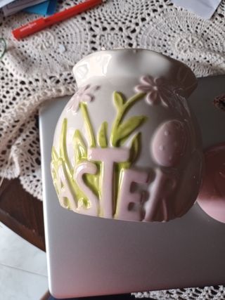 Zuccheriera Pasqua Ceramica Rosa