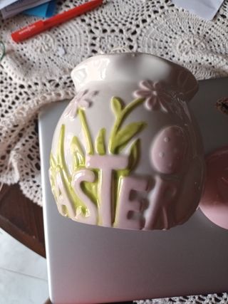 Zuccheriera Pasqua Ceramica Rosa