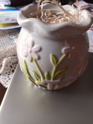 Zuccheriera Pasqua Ceramica Rosa