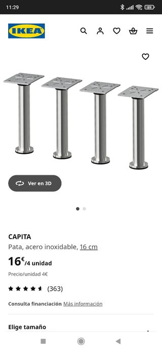 Patas para muebles CAPITA (ikea)