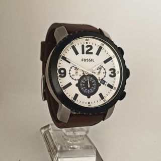 Reloj Fossil marrón y plata