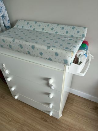 Cómoda cambiador bebé - Blanco