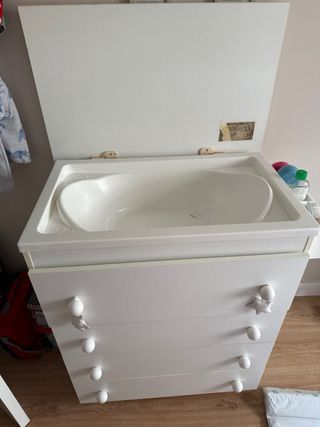 Cómoda cambiador bebé - Blanco