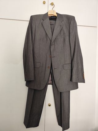 Traje de chaqueta Gris, raya diplomática