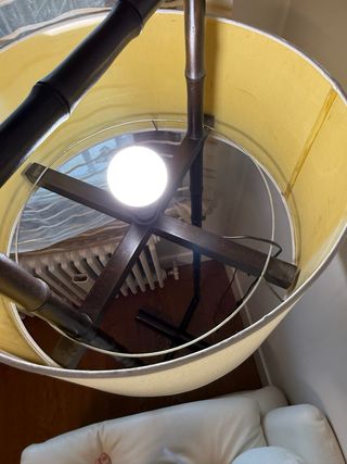 Lámpara bambú pie - Estilo vintage