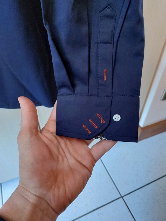 Camicia Uomo Blu Multicolor