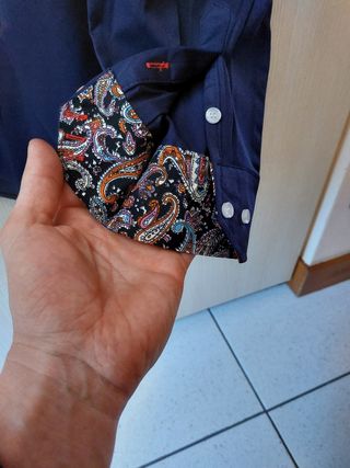Camicia Uomo Blu Multicolor