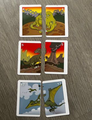 Naipes infantiles juego parejas dinosaurios